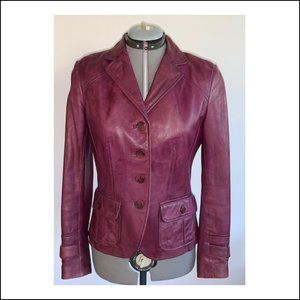 Danier Leather - Plum Leather Jacket